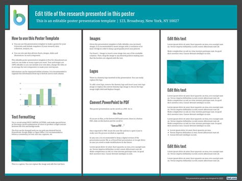 poster presentation template free download.